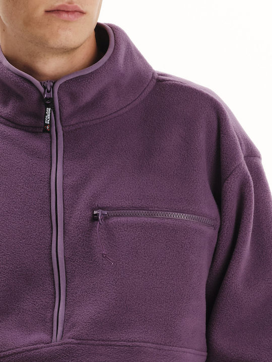 Ανδρική Ζακέτα Fleece Μωβ