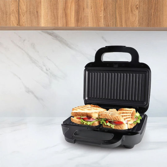 Rohnson Sandwich Maker Grill with Removable Ceramic Plates 1000W Grey