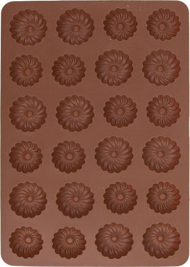 Orion Backform Pralinen Silikon 24 Plätze 32x22x1.5cm 1cm