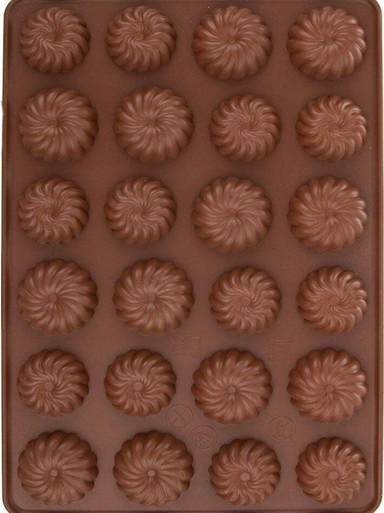Orion No Coating Silicone Chocolates 24 Cups Baking Pan 32x22x1.5cm