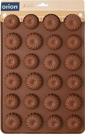 Orion Backform Pralinen Silikon 24 Plätze 32x22x1.5cm 1cm