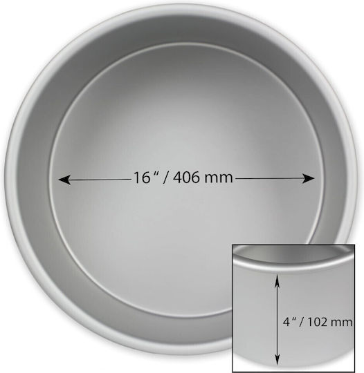 Round Cake Pan 406 X 102mm 16 X 4" Pme