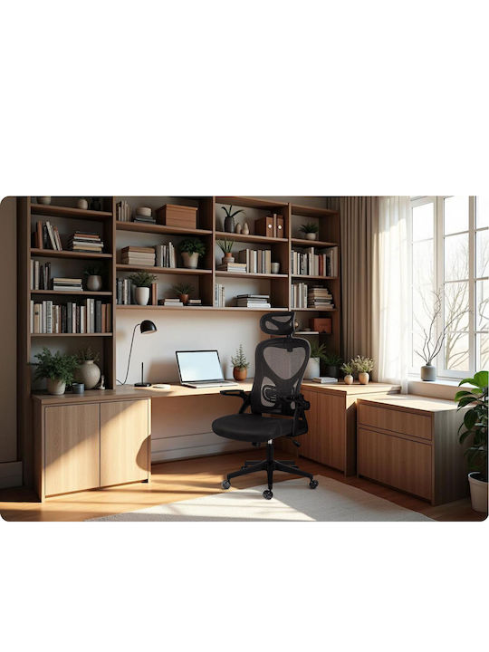 Reclining Office Chair with Adjustable Arms Black Sofotel