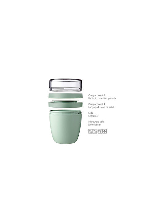 Mepal Cutie pentru Mâncare Plastic Verde Potrivit pentru Cuptor cu Microunde 500ml 1buc