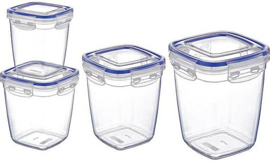 Homeplus Set Kunststoff Mittagsboxen Blau 4 Stück
