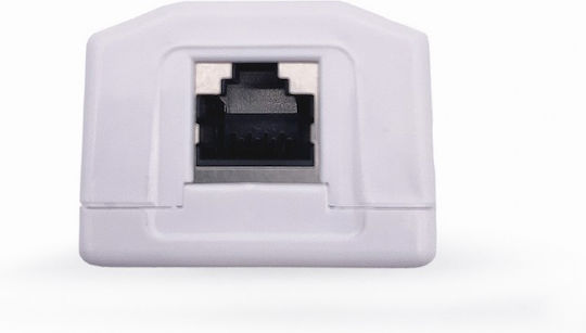 Cablexpert Cat6a Ftp Single Port Surface Mount Box White