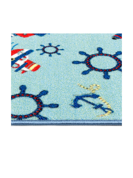 Детски Килим Playroom Каравани Светлосин 160x240