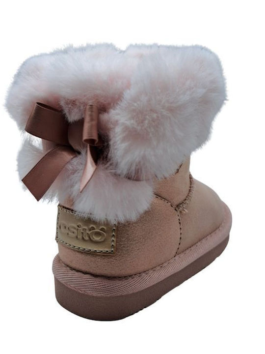 Kids Pink Ankle Boots