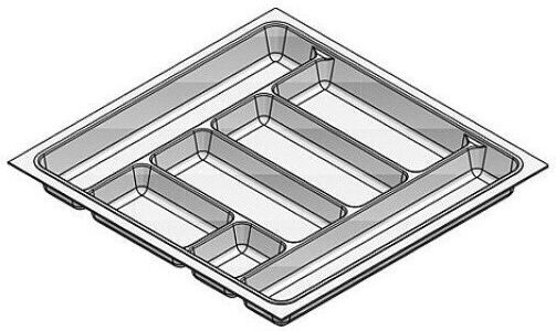 Agoform Besteckeinsatz für Schubladen Kunststoff 64x48cm Weiß