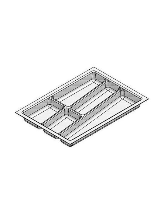 Agoform Drawer Cutlery Tray Plastic 84x48cm Silver