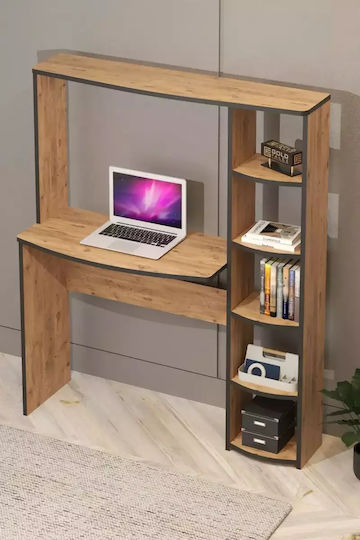 Γραφείο Βιβλιοθήκη 5 Ραφιών 110x20x140cm Μοντέρνο Γραφείο Βιβλιοθήκη 5 Ραφιών 110x20x140cm Μοντέρνο