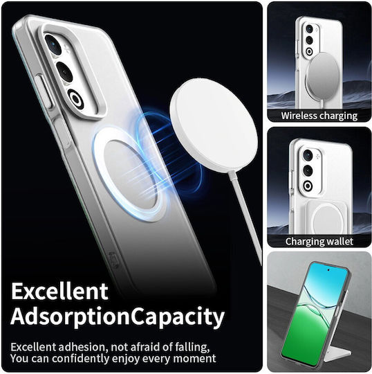 Techsuit Umschlag Rückseite Kunststoff / Silikon Weiß (Oppo A5)