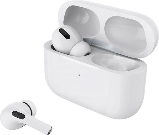 Celebrat C300 Pro Earbud Bluetooth Handsfree Ακουστικά με Θήκη Φόρτισης Λευκά