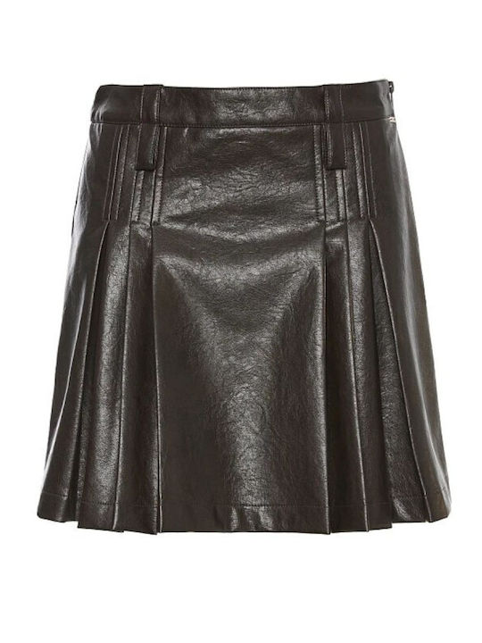 Δερμάτινη Mini Φούστα Black