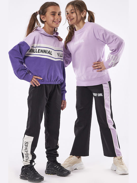 Kids Sweatpants Set Lilac