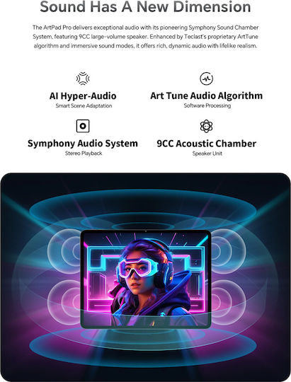 Teclast ArtPad Pro 4G 12.7" Tablet (8GB/256GB) Γκρι