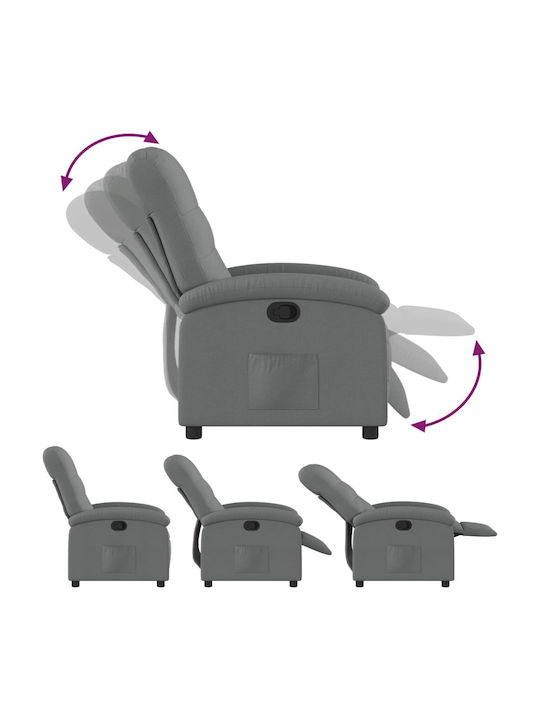 Relaxsessel mit Fußhocker Dark Grey 70x93x101cm