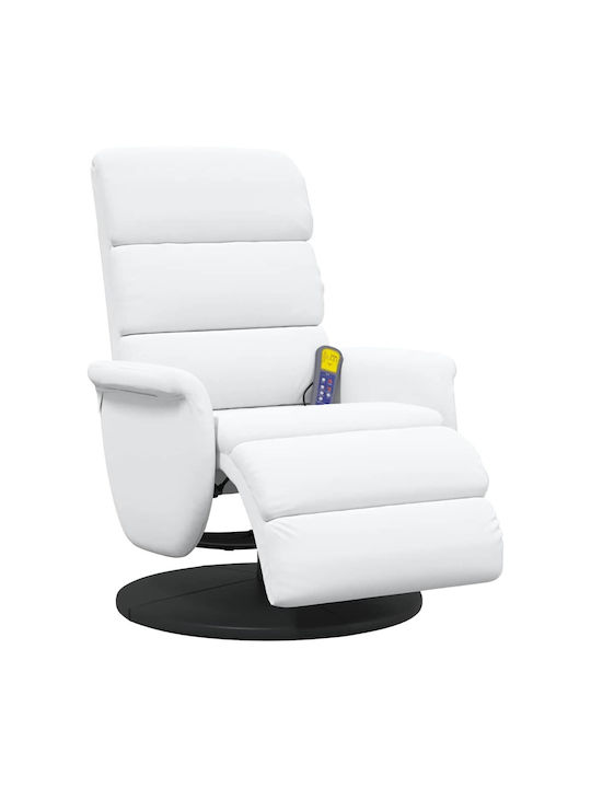 Relaxsessel Friseurwaschbecken Drehbar aus Kunstleder White 71x98x106cm