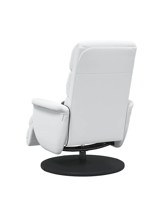 Relaxsessel Friseurwaschbecken Drehbar aus Kunstleder White 71x98x106cm