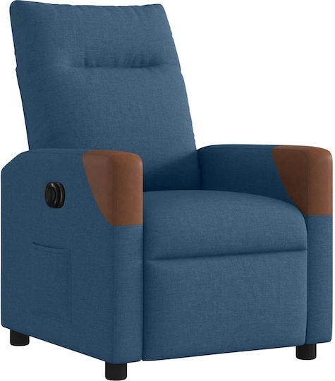 Sessel mit Fußhocker Blue 50x54x100cm