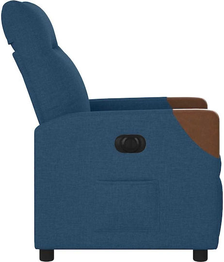 Sessel mit Fußhocker Blue 50x54x100cm