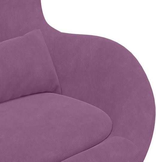 Armchair Purple Velvet 63x73x90cm