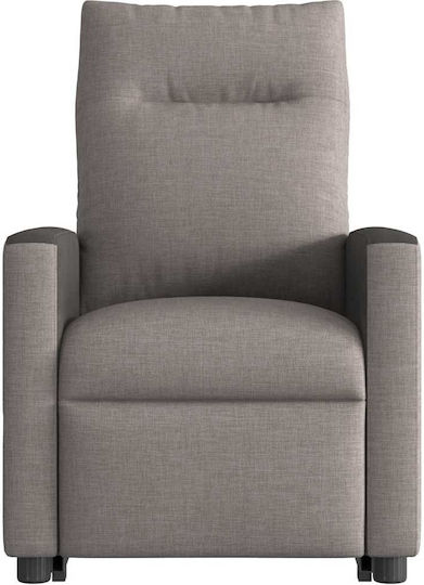 Sessel mit Fußhocker Taupe 50x54x100cm