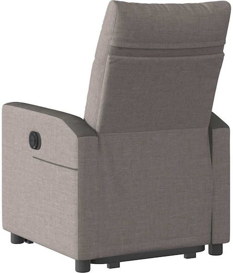 Sessel mit Fußhocker Taupe 50x54x100cm