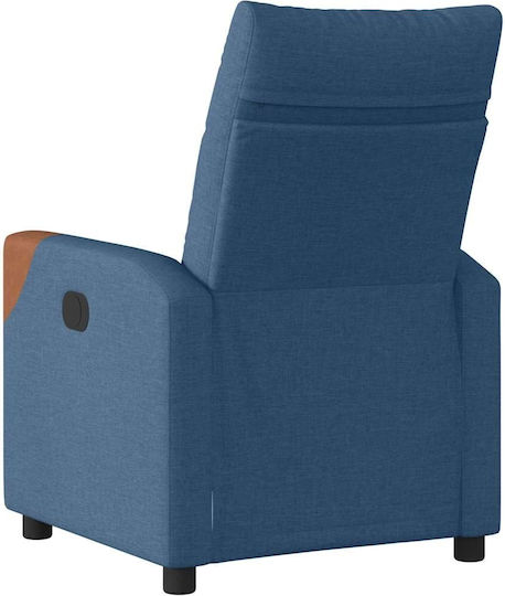 Armchair with Footstool Blue 50x54x100cm