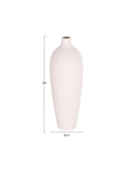 Ceramic Tabletop Decor Fb94624.01 Off-White Crystal Ø24x70cm