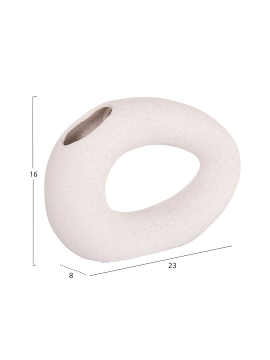Ceramic Tabletop Decor Fb94645.01 Off-White Crystal 23x8x15 5uec