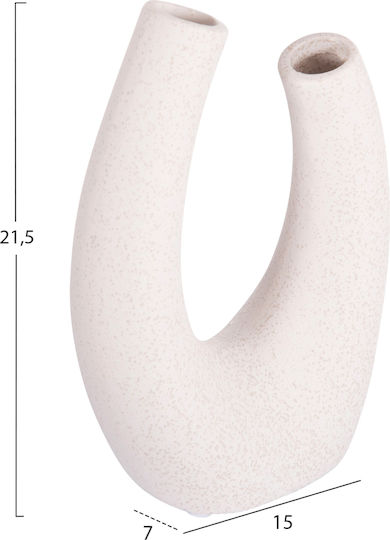 Tabletop Ceramic Decorative Item Fb94643.01 Off-White Crystal 14 5x7x21cm