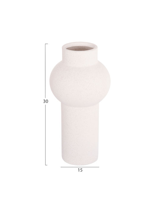 Tabletop Ceramic Decor Fb94605.01 Off-White Crystal Φ15x30cm