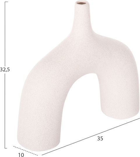Ceramic Tabletop Decorative Fb94601.01 Crystal Off-White 34x10x33cm