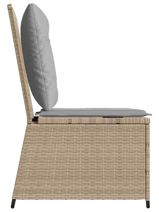 Four-Seater Sofa Outdoor Rattan with Pillows 54x67x95cm