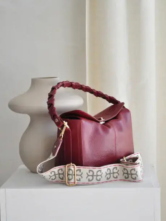 Leather Women's Bag Shoulder Burgundy