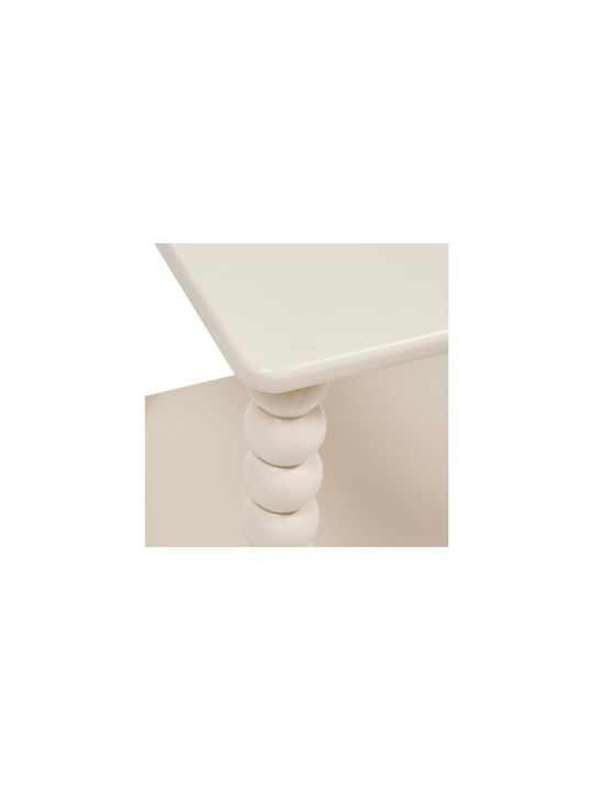 Square Side Table Wooden Beige 40x40x44cm