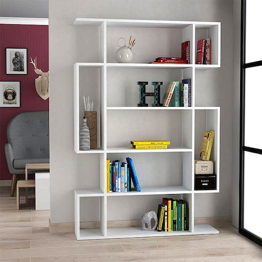 Bibliotecă Mito Albă 108x25x161 cm
