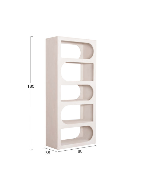 Bibliothek Off-white 80x38x180cm