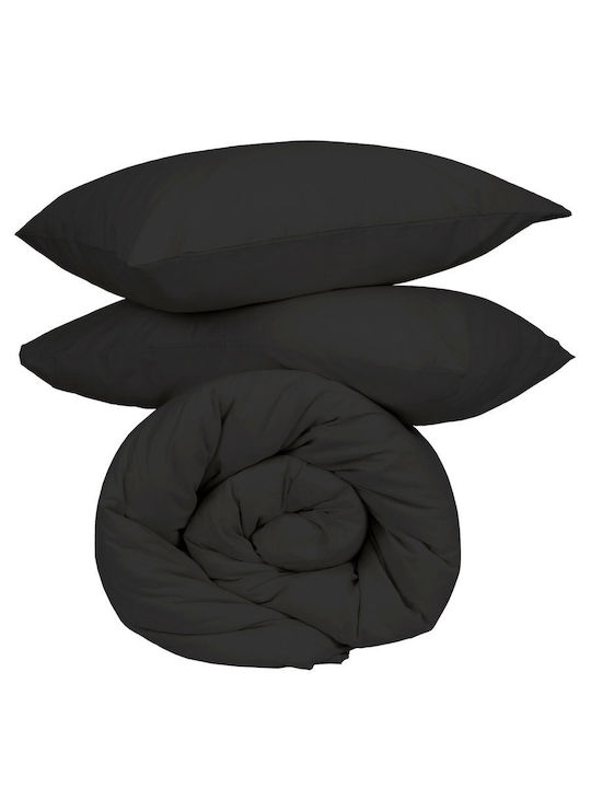 Sunshine Duvet Cover Cotton Double 200x250 Cotton Feelings 111 Black
