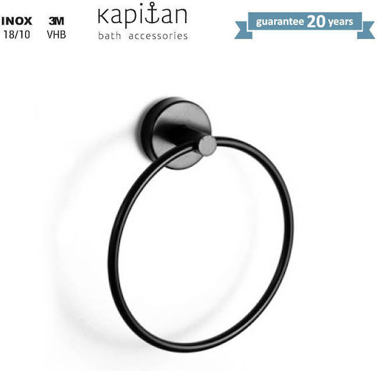 Karag Uno Ring Badezimmer Einzeln Schrauben ​19x19cm Black Matt