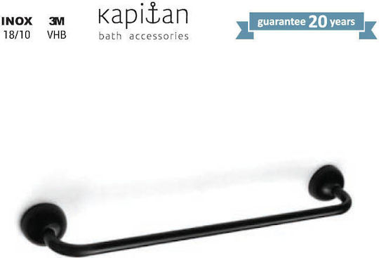 Kapitan Calea ferată de Baie Simplă De Perete cu șuruburi 50x50cm Inox Negru Kapitan Calea ferată de Baie Simplă De Perete cu șuruburi 50x50cm Inox Negru