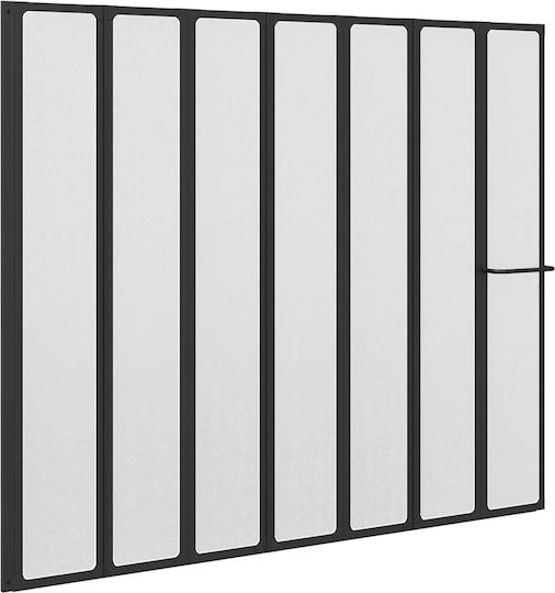 vidaXL Shower Screen for Shower with Foldable Door 140x168cm Mat Black