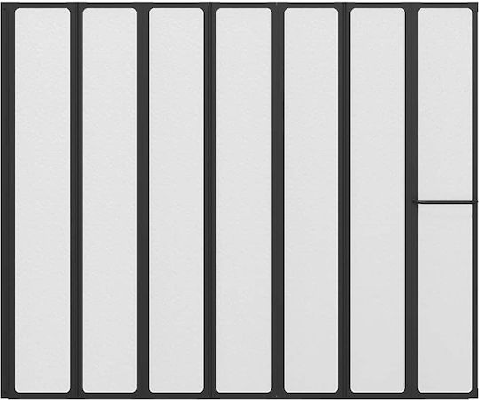 vidaXL Shower Screen for Shower with Foldable Door 140x168cm Mat Black