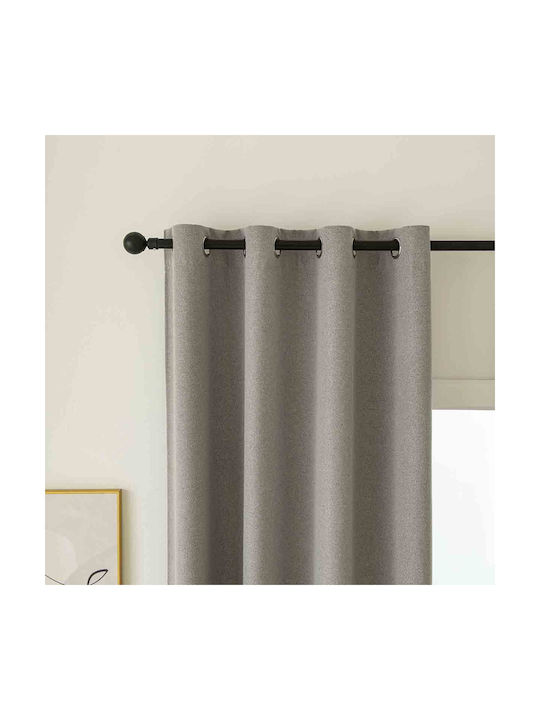 Curtain with Eyelets 140x270 Black Out Beauty Home Total 8446 Beige 100% Polyester