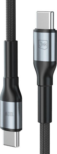 3MK USB 2.0 Cable USB-C Male - USB-C 100W PD Black 2m