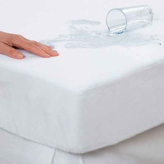 Chios Hellas Protective Cover King Size Waterproof with Skirt White 180x200+30cm