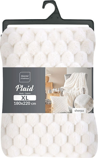 Douceur d'Intérieur Frosty Ριχτάρι Πολυθρόνας Sherpa 180x220εκ. Frosty