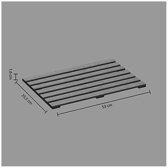 Atmosphera Πατάκι Μπάνιου Ξύλινο 155989A Black 53x36εκ. Atmosphera Πατάκι Μπάνιου Ξύλινο 155989A Black 53x36εκ.