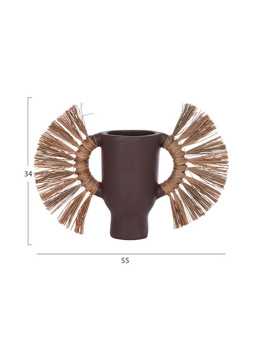 Freebox Decorative Vase Brown 55x19x34cm